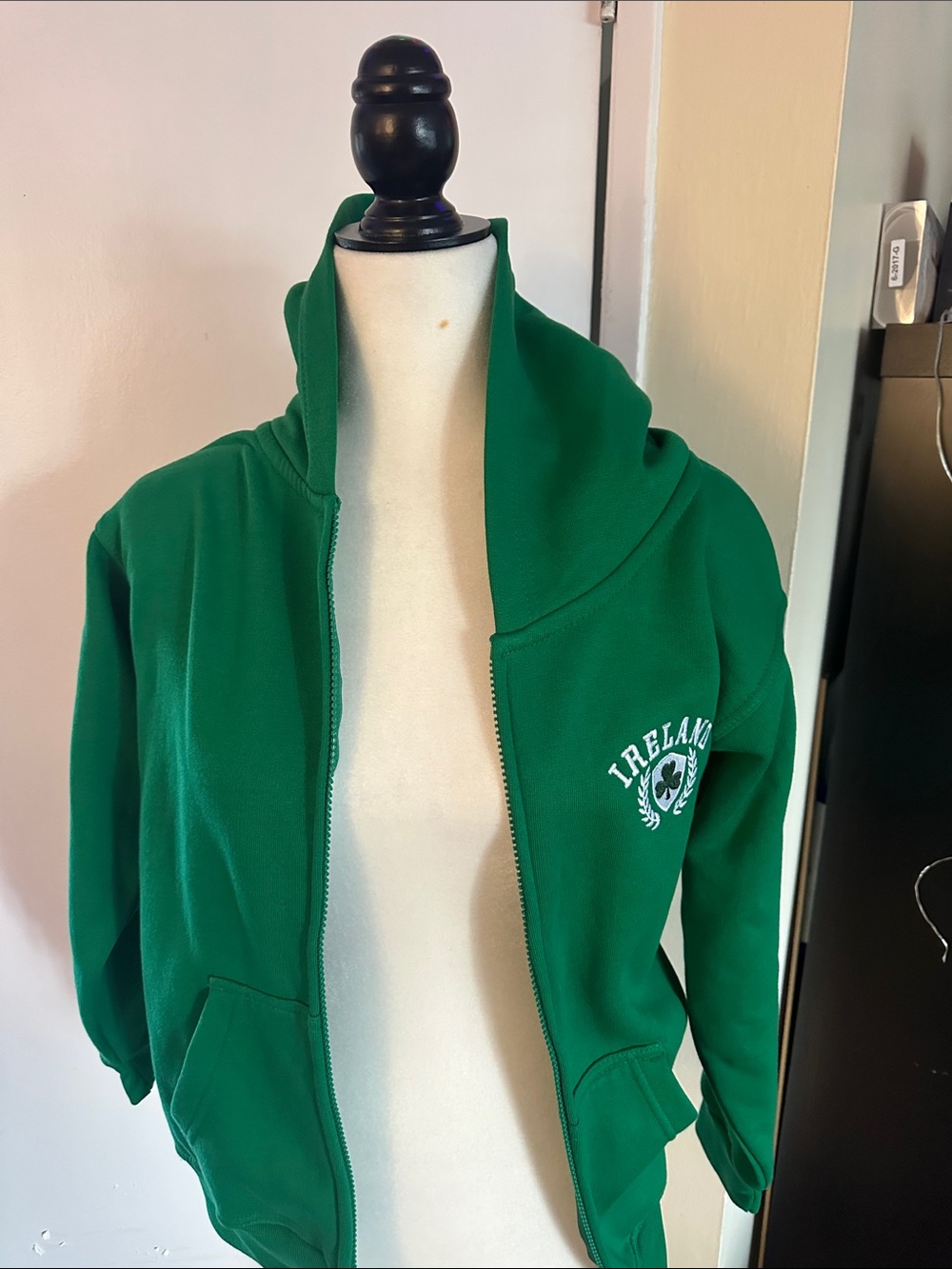 Green Ireland Zip-Up Hoodie